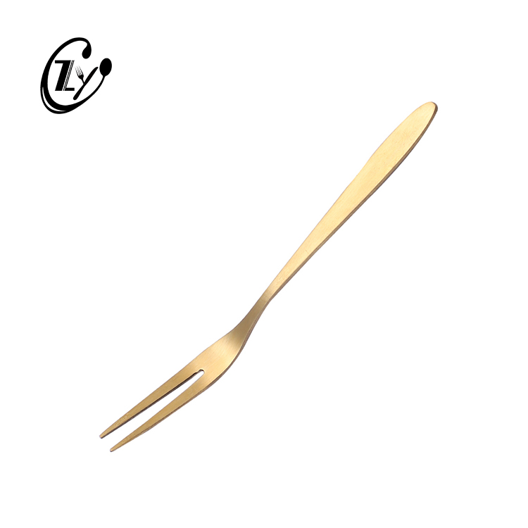 Custom Logo Mini Desserts Fork 18/8 Stainless Steel Fruit Fork Mooncake Appetizer Fork