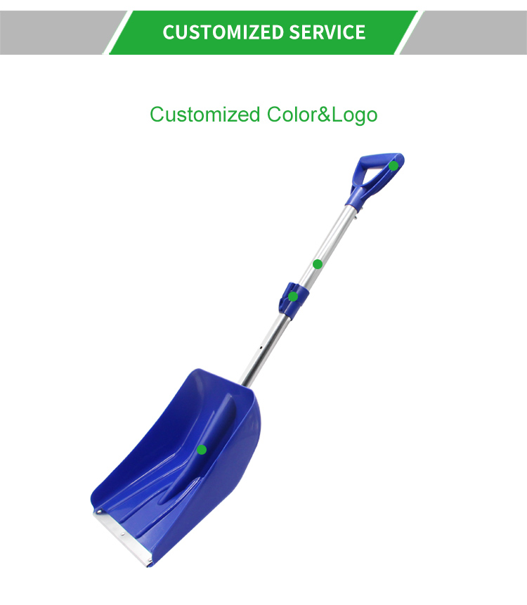 Detachable snow scraper retractable snow car cleaning brush Adjustable Aluminum Snow Shovel