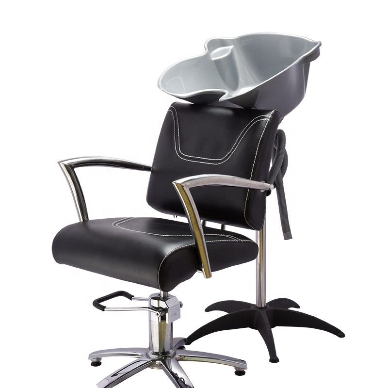 Home can be Lifted Mobile Plastic Shampoo Hair Salon black portable shampoo basin for Barber Shop