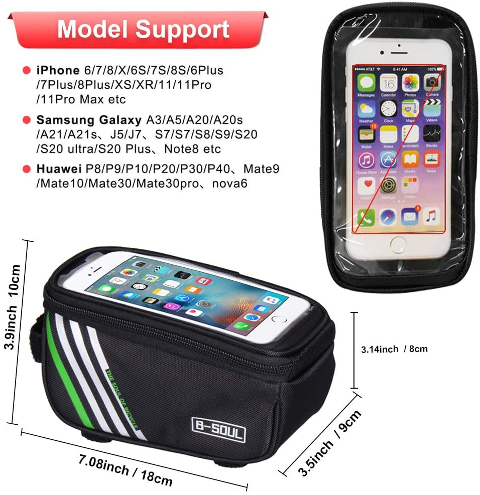 Hot Sale 2021 New design Bike Phone Front Frame Bag Bicycle Bag Waterproof Bike Phone Mount Top Tube Bag