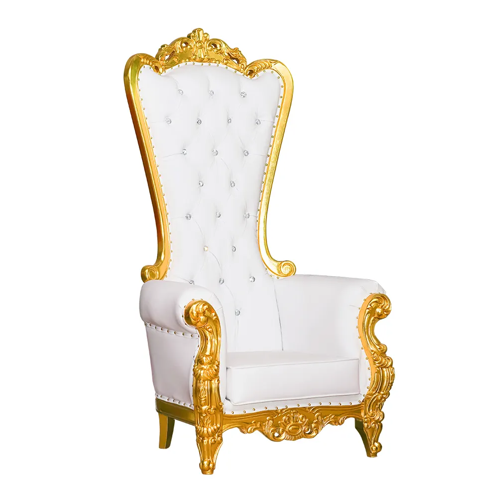 Luxury Royal Gold Wedding King Throne Chair