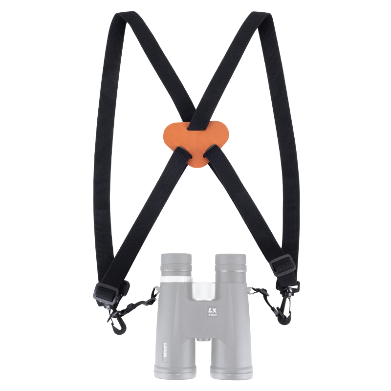 Factory New Universal Adjustable Binoculars Harness Strap with Leather Back for Binoculars X Shape Binoculars Shoulder Straps