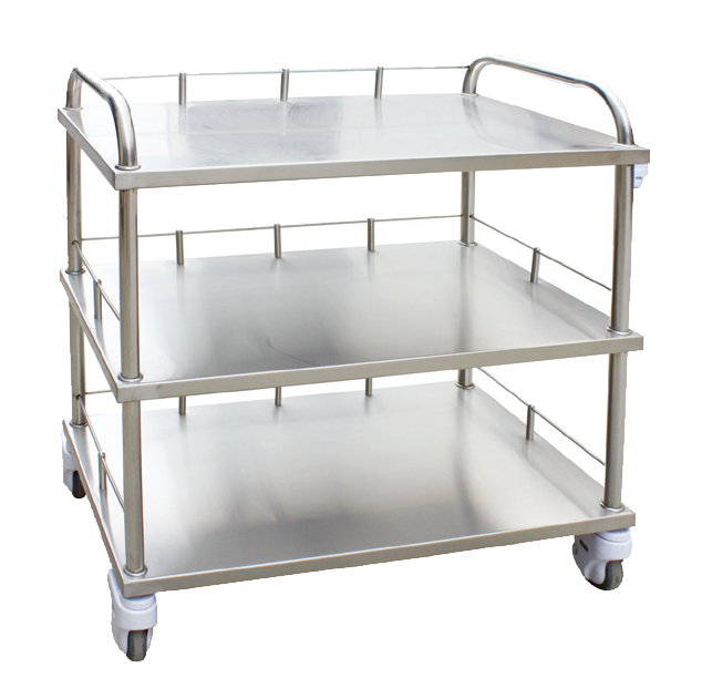 Factory Price Stainless Steel Trolley in 3 layers