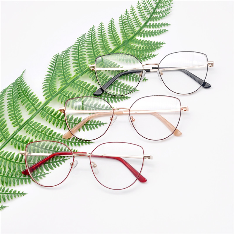 HG5565 China Lentes De Sol Slim Oversized Metal Frame Optical Eyeglasses Eyewear Spectacle