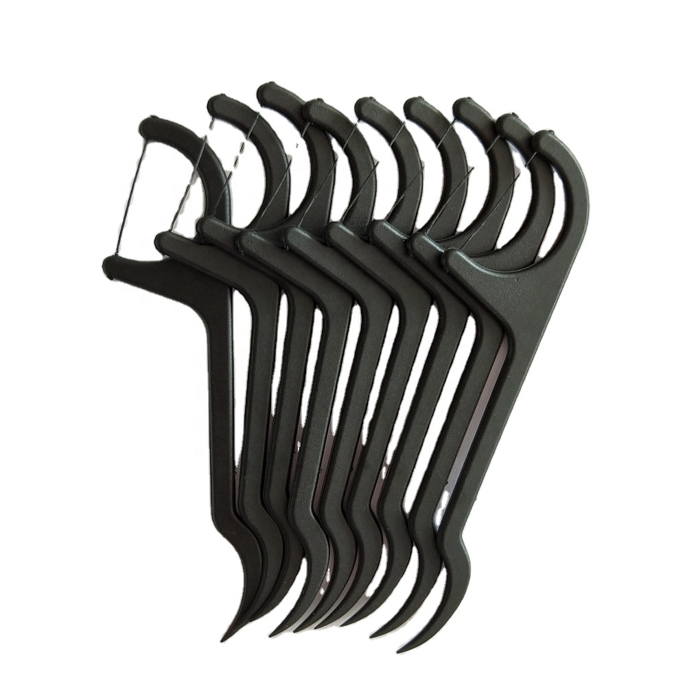 China factory direct supply tooth pick floss picks dental reusable floss pick