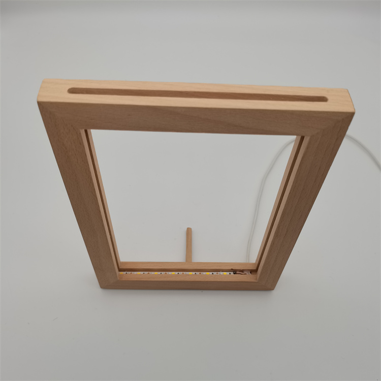 China factory price mountain led acrylic light animation light beech wood craft gift