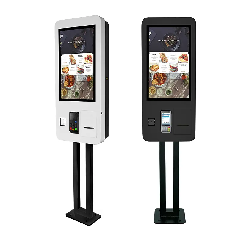 Fast Food Restaurant 24 27 32 Inch Touch Self Service Prepaid cashless Payment Ordering Kiosk/All In One check in kiosk