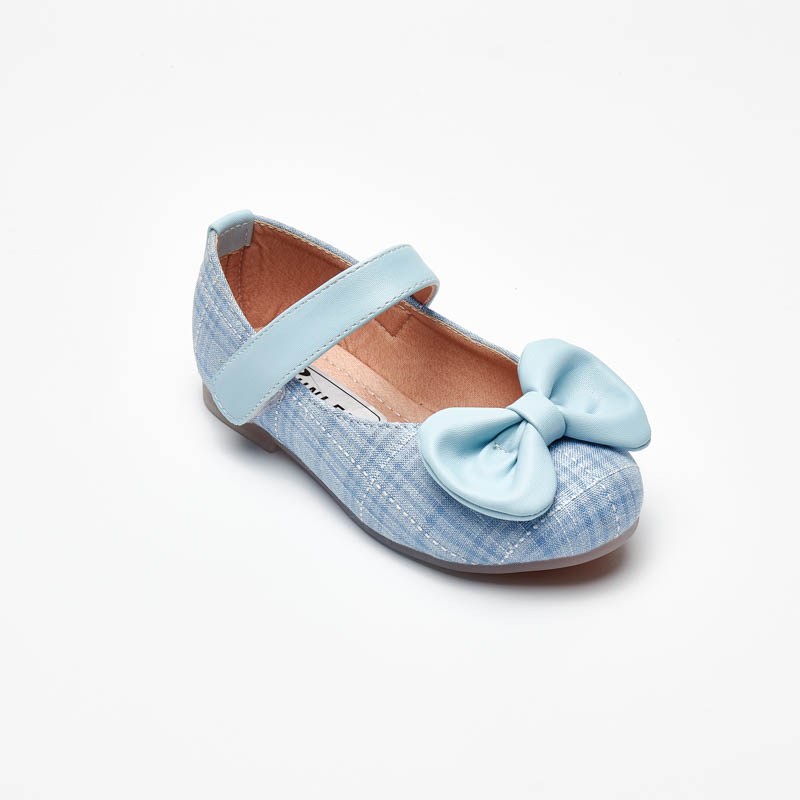 Lattice Bow Little Ballet Flat Dress Shoe Girl's Mary Jane School Shoes