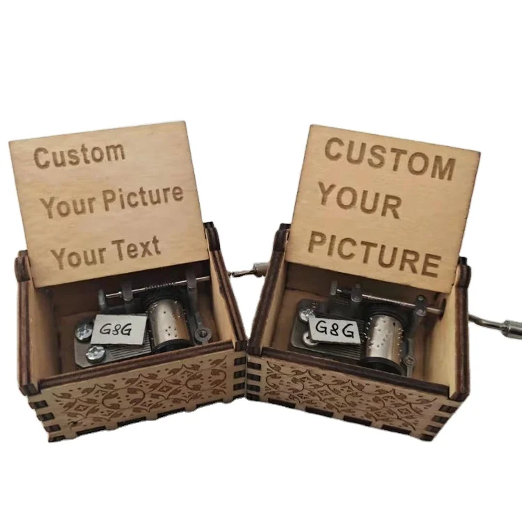 Wholesale Custom Music And Design Wooden Hand Crank Music Boxes