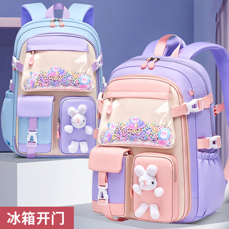 Новинка 2023, водонепроницаемая школьная сумка Mochila для девочек, милый рюкзак с кроликом для детей