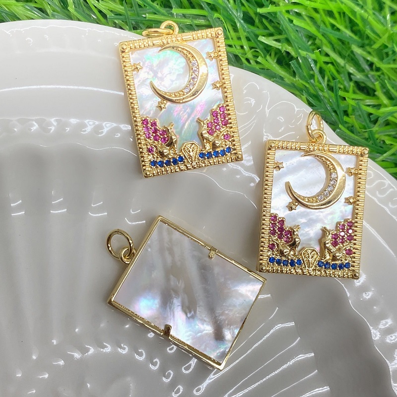 Women Dainty Statement Sun And Moon Birthday Gift Gold Crescent Moon Pendant For DIY Making Jewelry