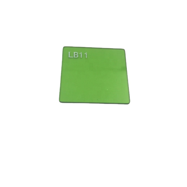 Cheap Manufacture Custom Optical Green Glass Filters LB3 LB7 LB9