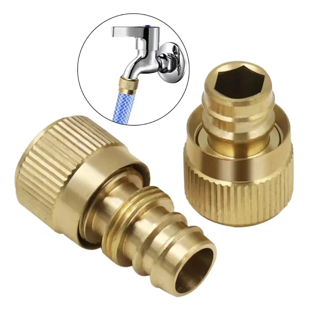 Brass Quick Connector Faucet Nozzle Adapter Car Wash Water Gun Washing Machine Pipe Joints Hardware Accessories