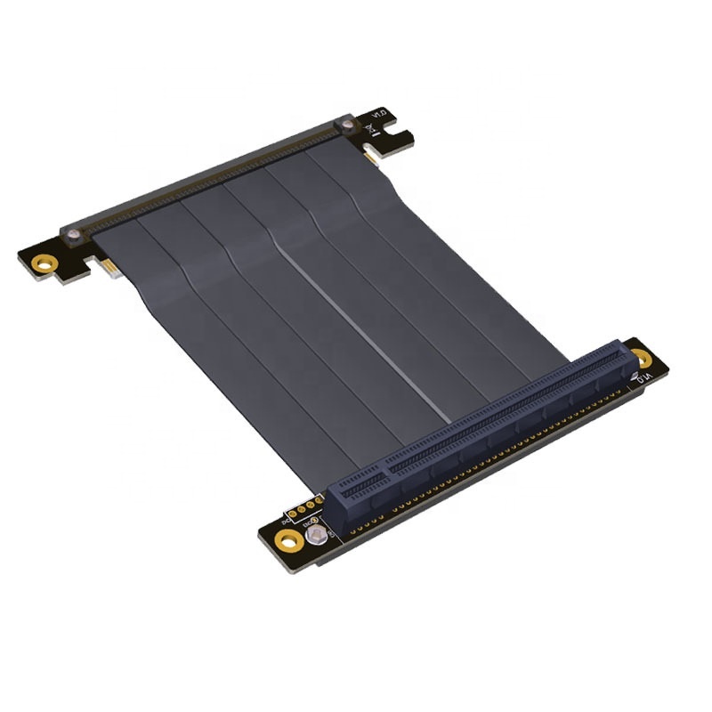 PCIe 3,0 [4,0 проверенный] 16x 64 ГБ/сек. экранированный Твин-осевой PCI Express кабель порт карты расширения | 90 градусов розетка (Универсальный