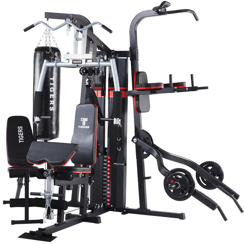 Home multi functional 4 station gym fitness equipment strength training machine