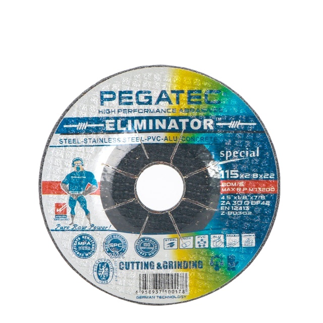 Pegatec 4,5 ''дюйма отрезной диск 115 мм Хорошее качество режущий диск 115X2.8mm абразивный диск для резки металла режущий диск