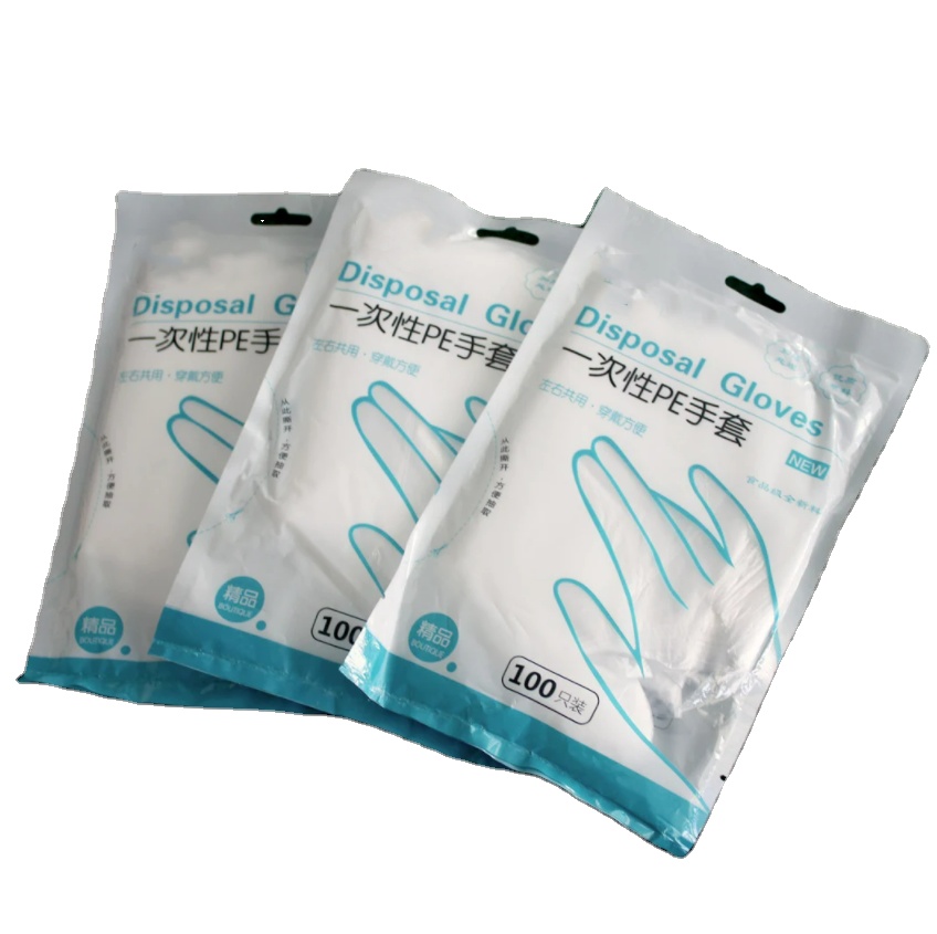 Food Grade Plastic PE Disposable Transparent Gloves