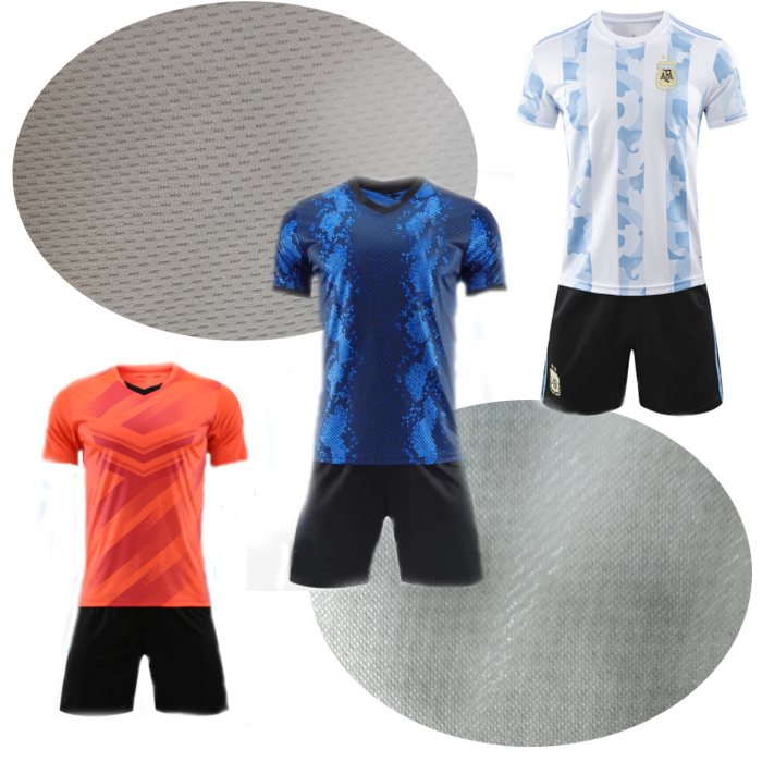 Wholesale mesh fabric manufacturer stretch polyester white football soccer sublimation jersey fabric for football team