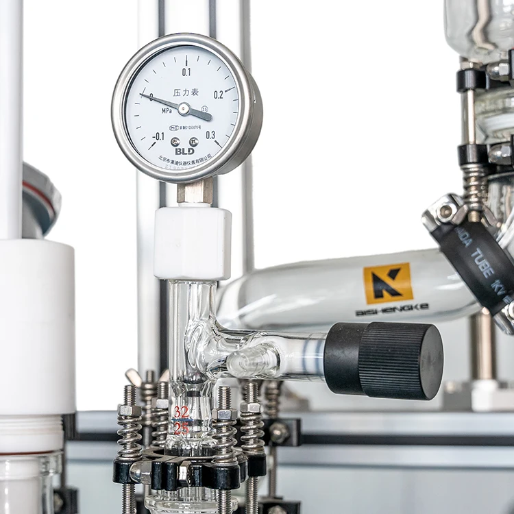 ASK-8 Reacteur en verre a double couche 100l Pilot Batch Reactor Jacketed Double Layer Glass Reactor With Rectification Column A