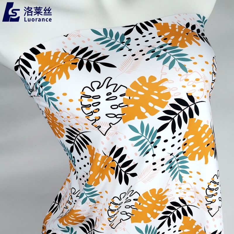 High weight No transparent printed nylon lycra fabric stretchy swimwear fabric
