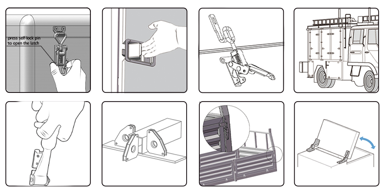 zinc alloy material case hinge / industrial case hinge for machine tools and equipment / light duty hinge for machinery