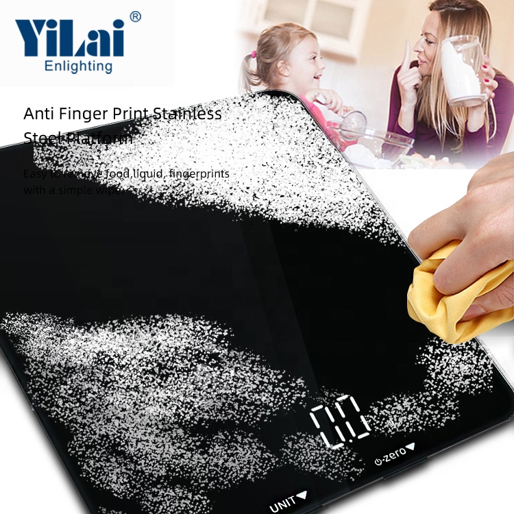 Yilai, модный дизайн, черные Многофункциональные кухонные весы с цифровым ЖК-дисплеем 5000 г