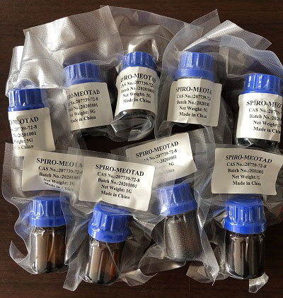 Отверстия транспортировочные слойные материалы (HTL) Spiro-MeOTAD CAS 207739-72-8