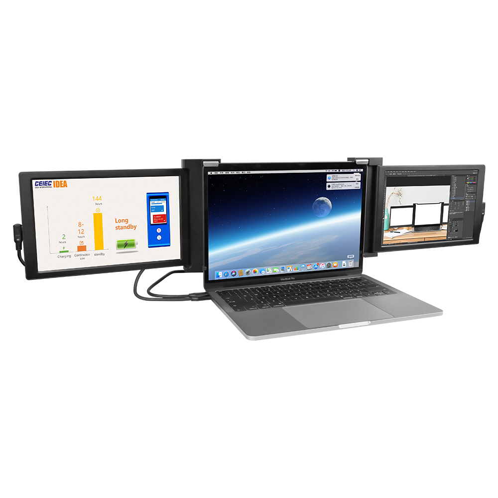 10,1 "Full HD IPS портативный монитор для ноутбука с двумя экранами для Mac и Windows