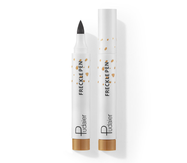 Pudaier 2 Colors Freckle Pen Popular Makeup Embellishment Pen Spots Makeup Pen Waterproof Durable Cosmetics Dot Spot Pencil