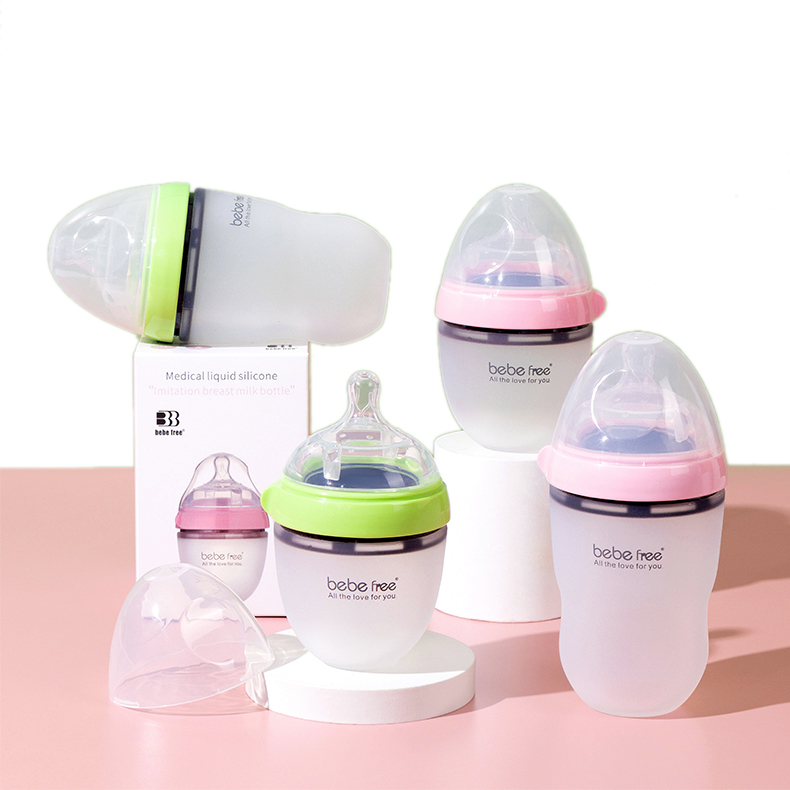 Best Products BPA Free Milk Nursing Newborn Babies Feeding Bottle Set Wide Neck Anti Colic Silicone Baby Bottle