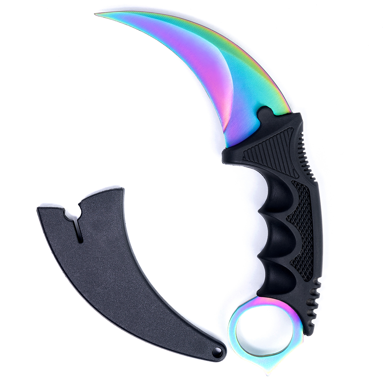 Outdoor knife Stainless Steel blade hunting knife Trainer Fixed Blade Karambit