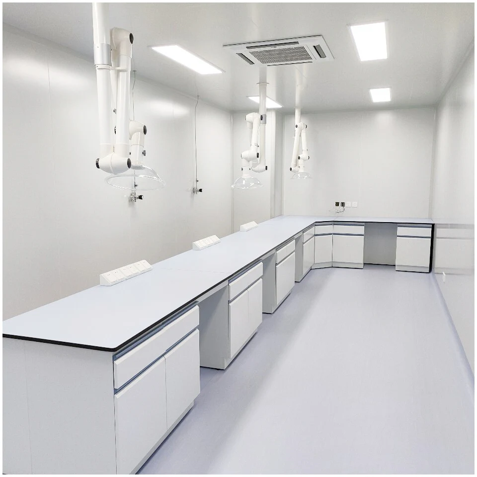 High Level Steel Laboratory Furniture for Physics/Chemistry/Biology White Lab Wall Bench