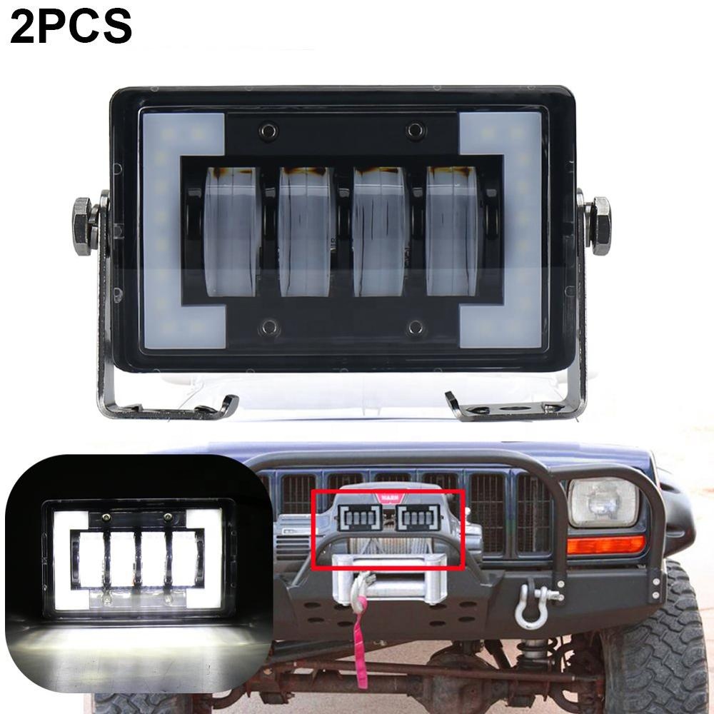 Светодиодная фара рабочего света OVOVS 24 Вт с функцией DRL Для Jeep Trucks, автомобилей, светодиодная вспомогательная фара дальнего света