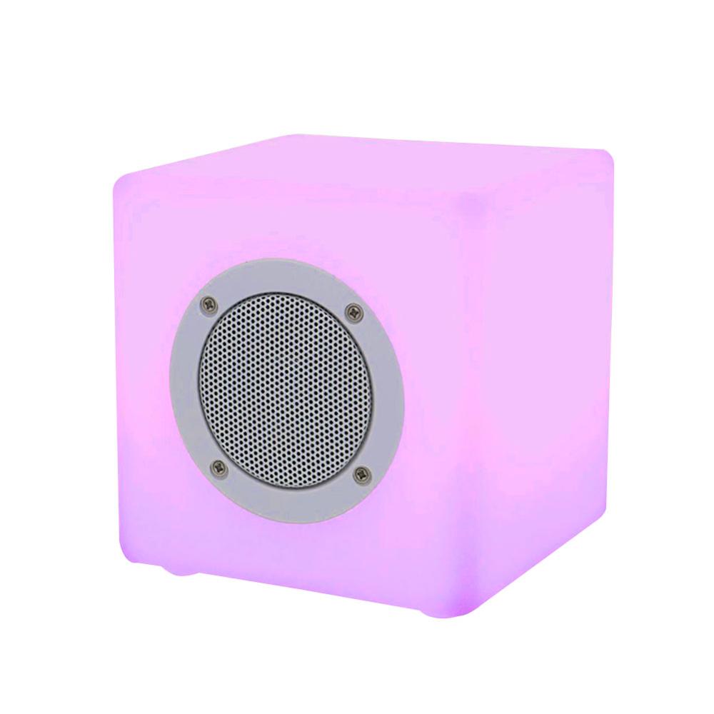 Наружная Водонепроницаемая светодиодная подсветка RGB, кубический стул, мебель с bluetooth-динамиками для сада