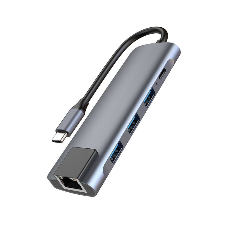 5 в 1 Usb-c 3,0 алюминиевый PD зарядка 3,0 Ethernet Usb C концентратор для Macbook