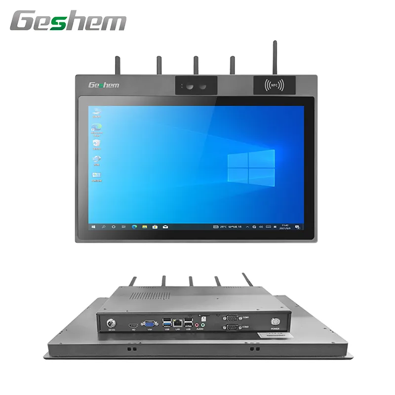 18.5 Inch J1900 Front Screen Ip65 Waterproof Capacitive Touch Screen Embedded Fanless Industrial Panel Pc Computer