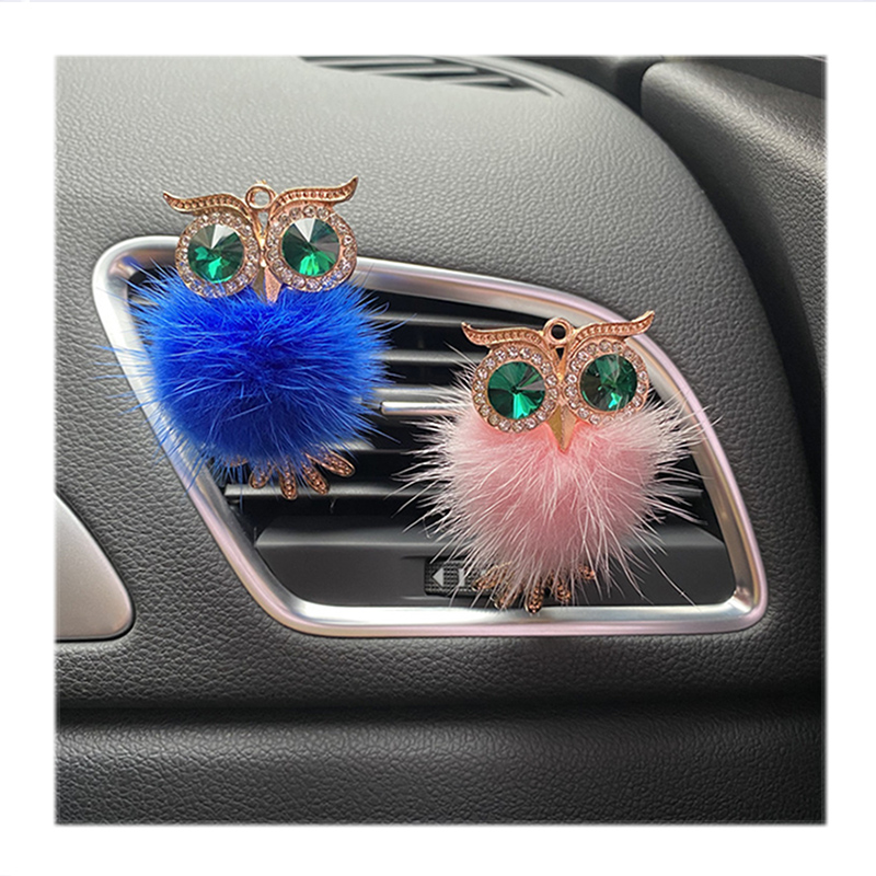 Crystal Owl Car Air Freshener Auto Outlet Perfume Clip Interior Accessories Car-styling Vent Solid Fragrance Diffuser