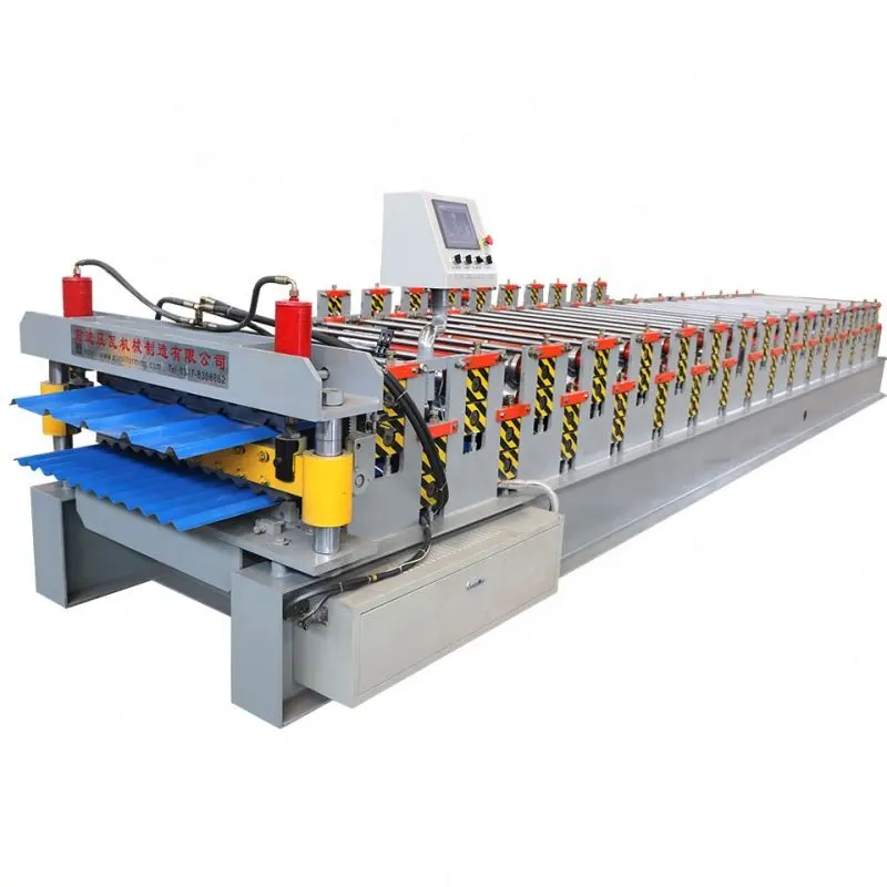 Wall Panel Forming Machine Double Roof Panel Tile Making Machine Double Layer Steel Roof And Wall Sheet Roller Forming Machine