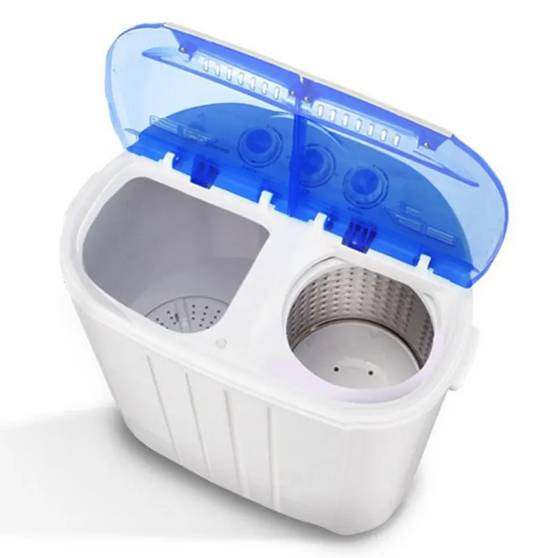 3.6kg Hot Sale Mini Double Tub Washing Machine Blue Light Semi-automatic Topload Washers