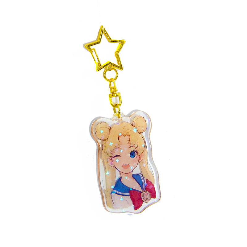 Fashion laser Digital Photo new key chain acrylic plain holo plain acrylic keychain