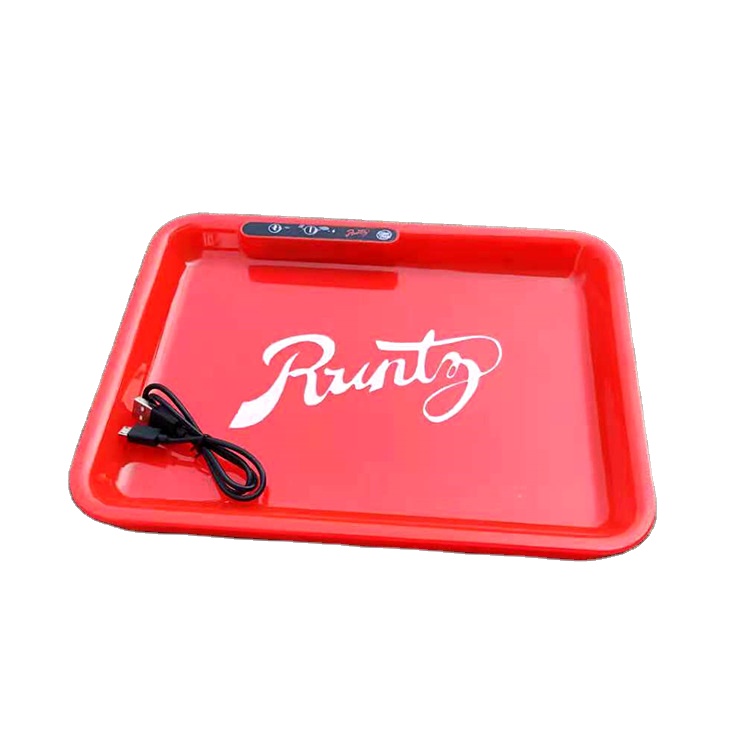Latest arriving led glowing tray with speaker 7 colors backwoods cookies Runtz tray bluetooth speaker