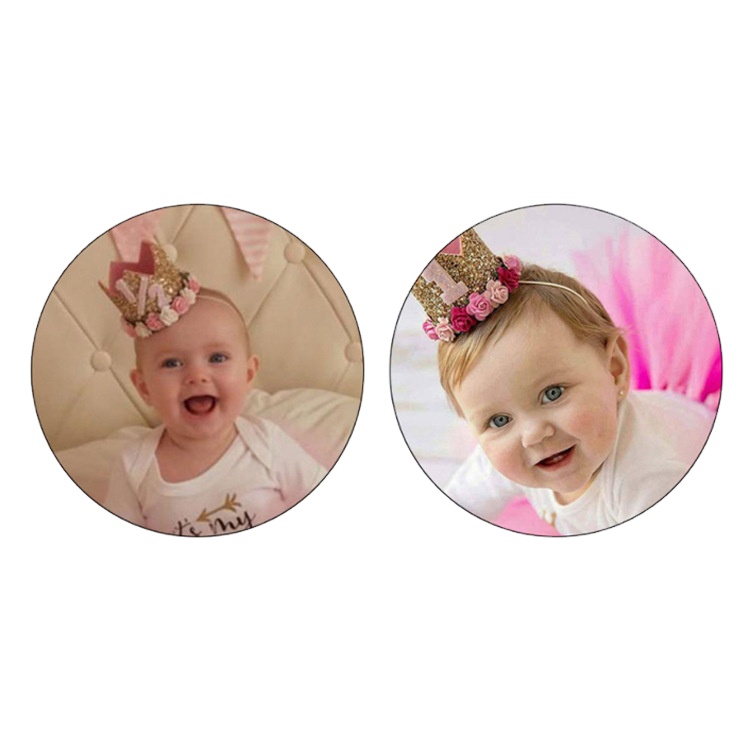 Flower Crown decoration for birthday kids happy Birthday Hat Newborn Baby Headband