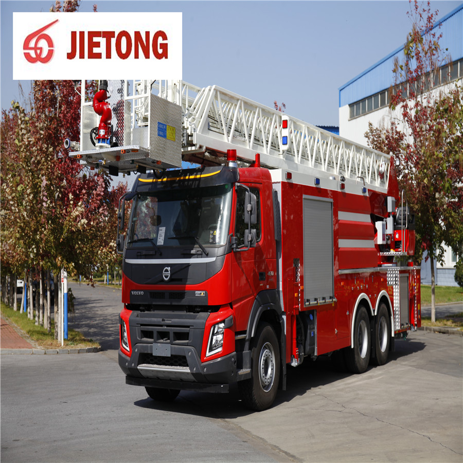 Пожарная машина известного бренда Jietong, рабочая высота 42 м, воздушный поворотный стол, телескопическая лестница, пожарная машина
