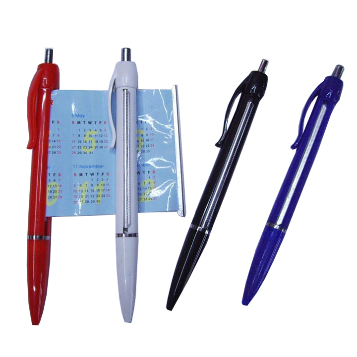 Custom logo Print Cheap Roll Out Calendar Banner Ballpoint Pen
