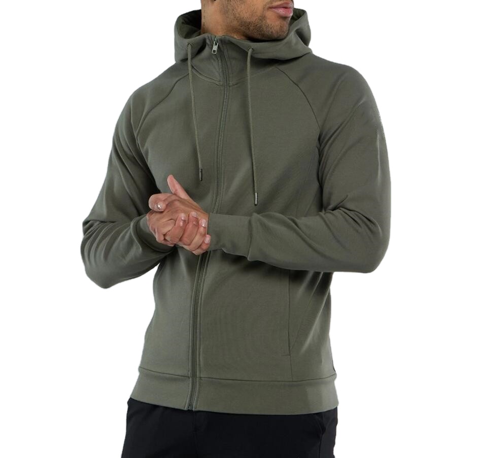 High Quality Custom Printing Sweatshirts Lightweight 100% Cotton Custom Made Zip Up Hoodies Men