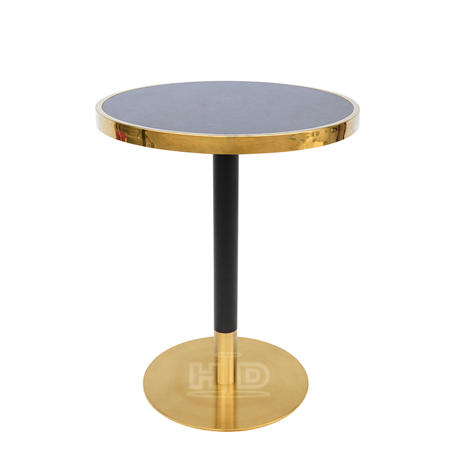 Manufacturer directly luxury marble dining table metal base round