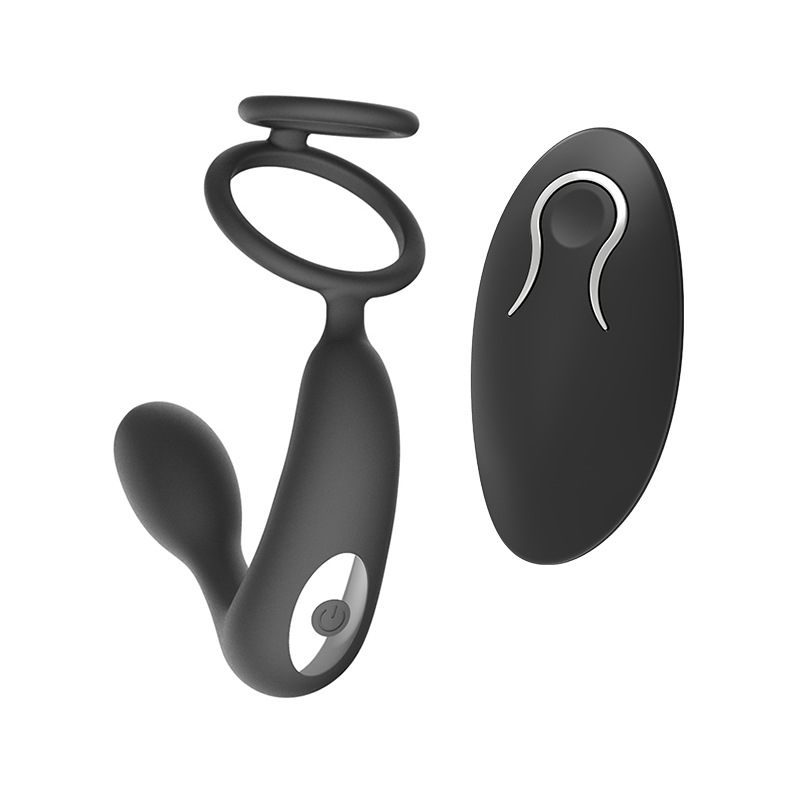 Remote control lock sperm male vibrating anal plug stimulation masturbation device male penis massage ring