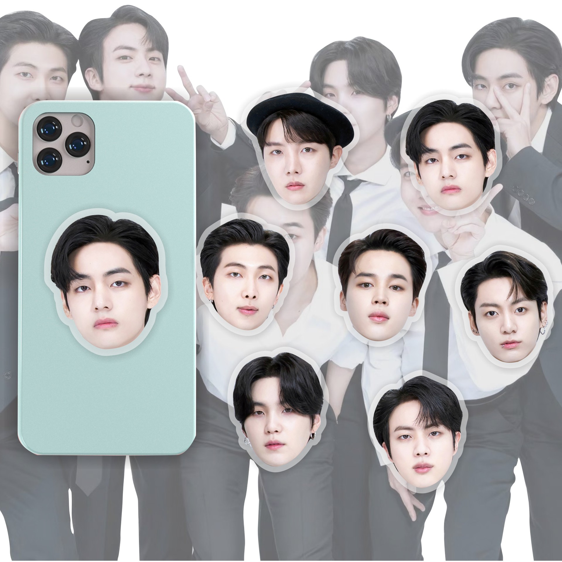 Оптовая продажа, держатель для телефона Kpop Idol Bangtan Boys FESTA9, симпатичный выдвижной держатель для телефона