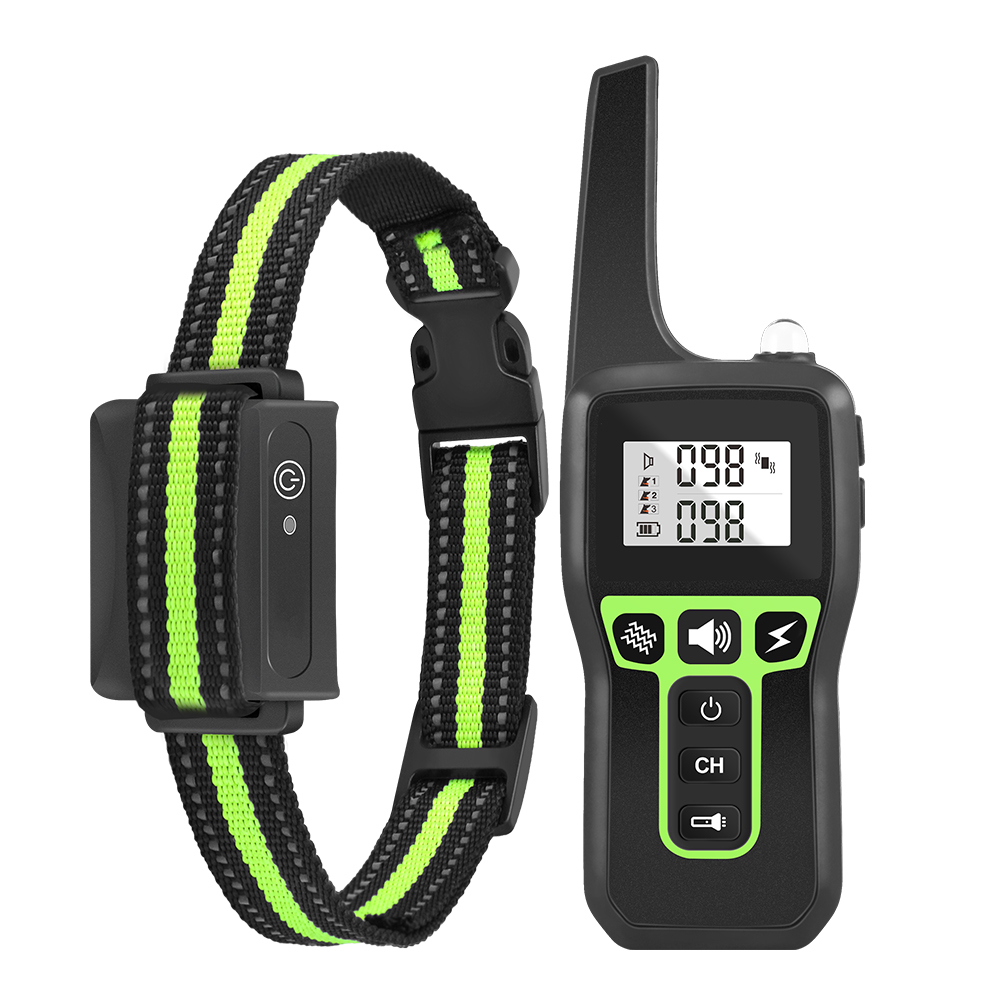 Pet Training Collar Waterproof Neck Collar Retractable With LED Flashlight Dog Electric Shock Training Collar