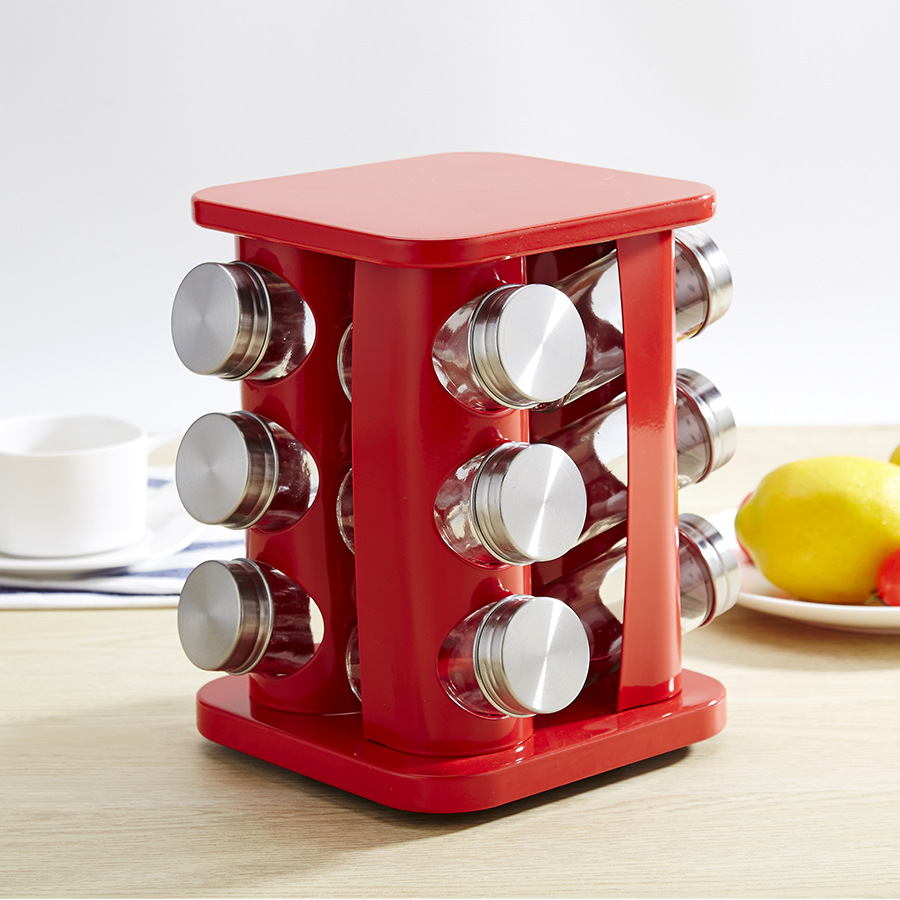 Seasoning Spice Rack Stainless Steel Spice Rack Revolving Rotating Spice Rack Set